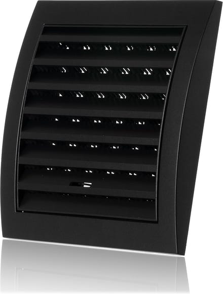 Verstelbaar Ventilatie Rooster 150x150mm met Insectengaas Antraciet