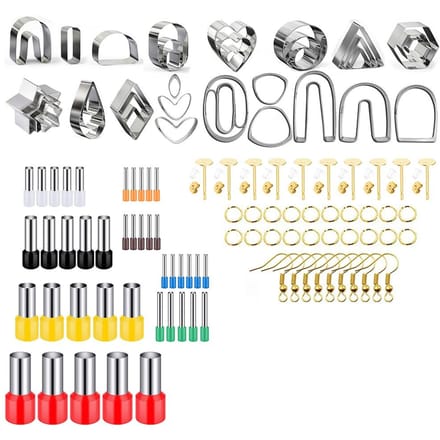 Polymeerklei Uitstekers DIY Klei Uitstekers Vormen voor Polymeer Sieraden Maken met Oorbelkaarten Haken gray