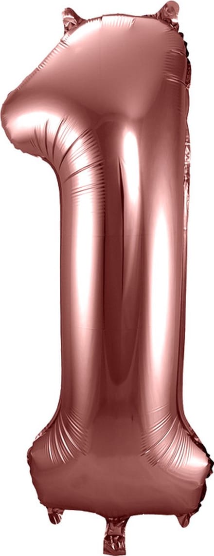 Folat - Folieballon Cijfer 1 Brons - 86 cm