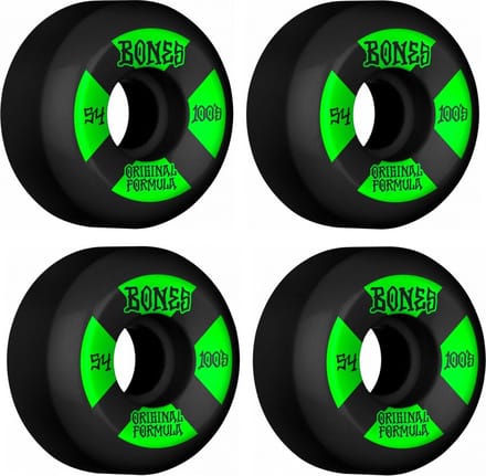 Bones Wheels 100's Black-Green V5 Sidecut 53mm