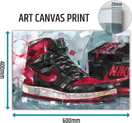 Sneaker canvas shoebox banned bred 60x40 cm