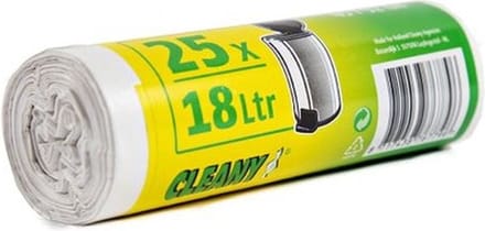 Pedaalemmerzakjes - 18 L - Wit - 25/Rol