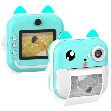 Leuke Kids Instant Camera 24MP Kids Digitale Camera Kinderen Instant Print Camera met 2,4-inch IPS groen