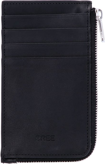 BREE Kaarthouder Oxford SLG 140 Zipper Card Holder Black Zwart