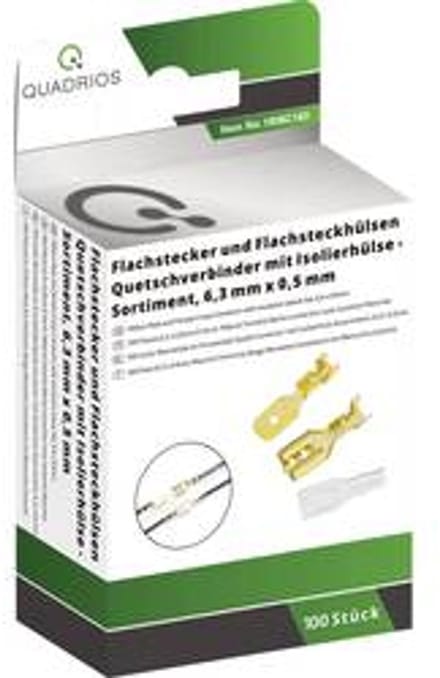 Quadrios 1908C183 Assortiment kabelschoenen 0.50 mm² - 1 mm² Messing, Transparant 100 onderdelen
