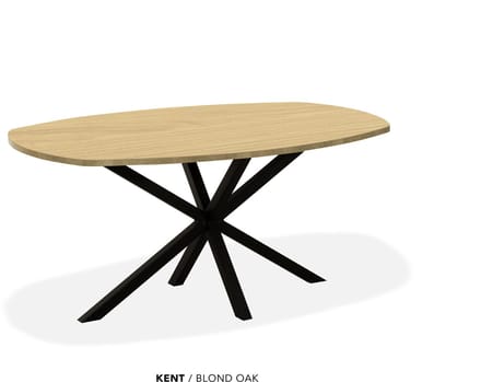 Maxfurn - Eettafel deens ovaal | Zeer krasvast | Kleur: Blond oak | Afm. 160x92cm
