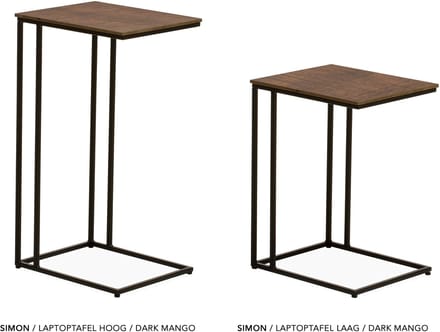 Maxfurn - Laptoptafel | hoogte 77cm | Zeer krasvast | Kleur: Dark mango
