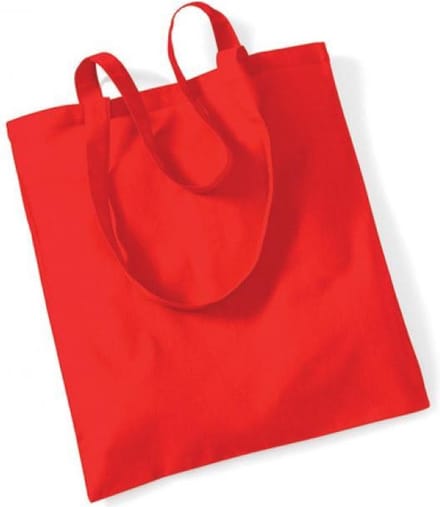 Westford Mill Bag For Life - Long Handles WM101 - Bright Red - 38 x 42 cm