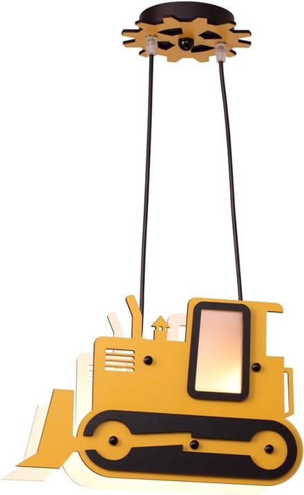 Kinderplafondlamp Graafmachine Geel MDF Kunststof