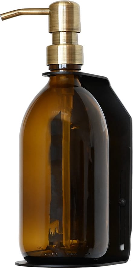 Groeikruid® Zeeppomphouder Zwart RVS inclusief Zeepdispenser | Single | 500 ml bronsgoud