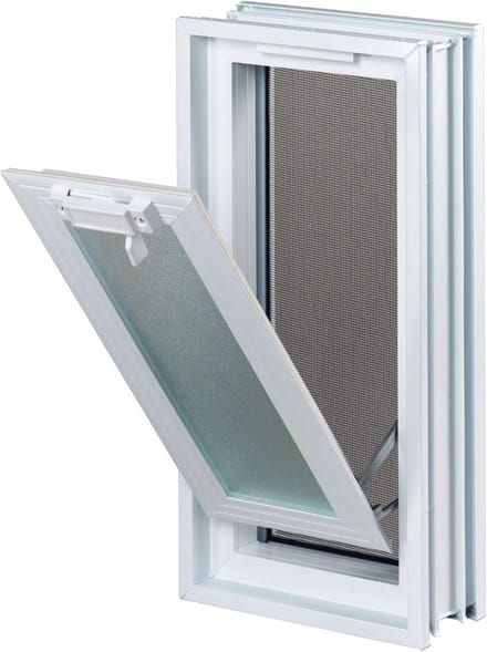 Witte Ventilatieramen 19x19x8cm met Vliegengaas