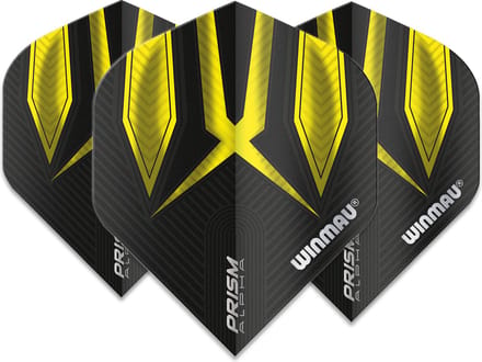 Winmau Prism Alpha Extra Thick Black & Yellow - Dart Flights