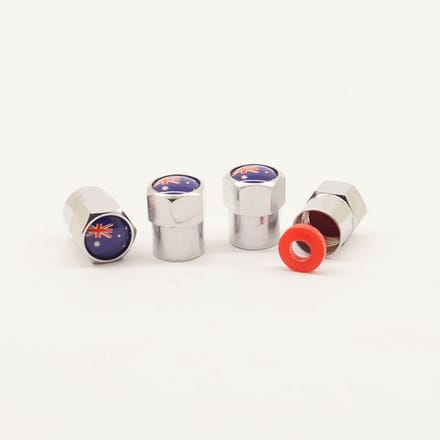 Schrader (auto) ventiel - Zilver Australie aluminium met afdichting