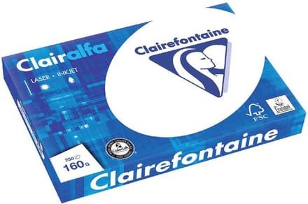 Kopieerpapier clairefontaine clairalfa a3 160gr wt | 4 stuks