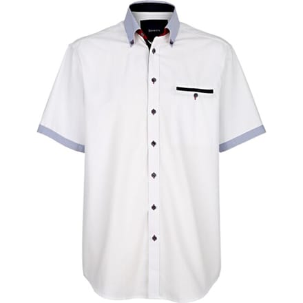 Babista herren Overhemd Met Korte Mouwen - 51/52 - wit - Plus Size