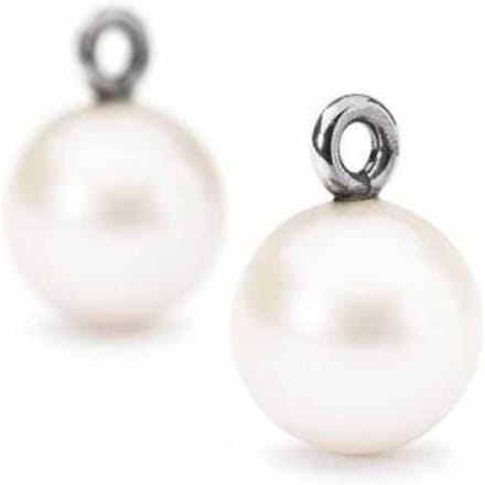 Ronde Parel oorbellen Trollbeads Vrouw. TAGEA-00094