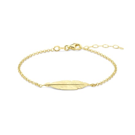Glams armband veer 16,5 + 2,5 cm 3 micron - Zilver