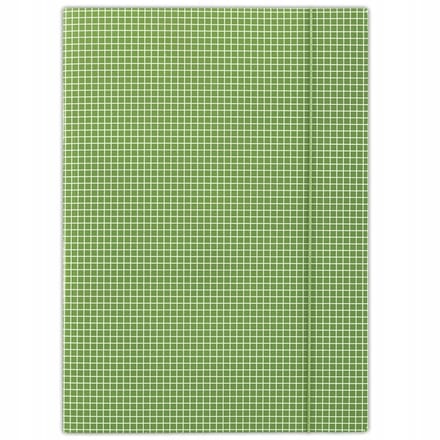 Donau Map met Elastiek A4 400gsm Groen Geruit 3-Flaps