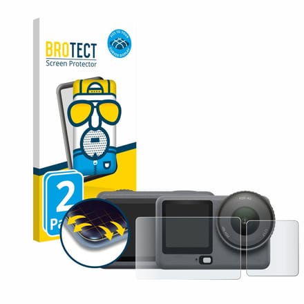 BROTECT - Screenprotector voor DJI Osmo Action 6 - Folie Beschermfolie matte volledig dekking 2 Stuks