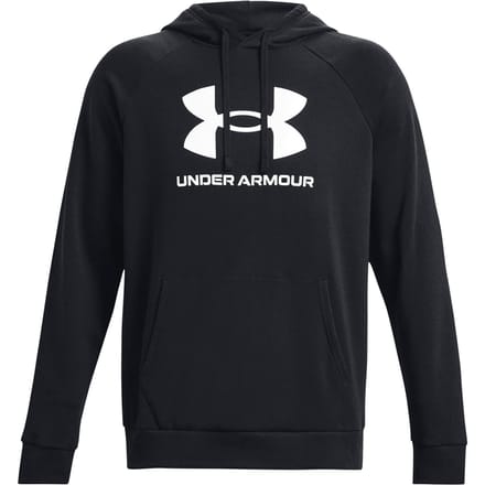 Under Armour UA Rival Fleece Logo HD-BLK Heren Sporttrui - Zwart - Wit