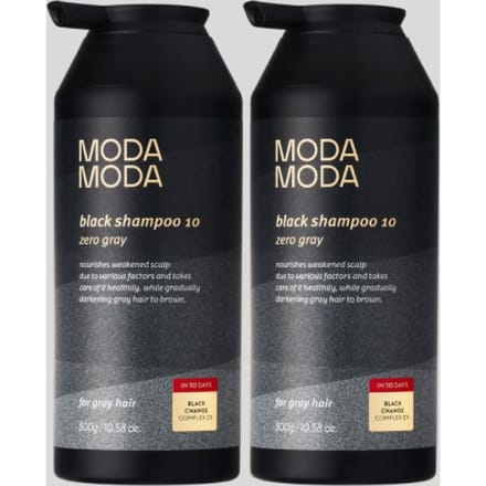 Modamoda Zero Grijs Zwart 10 Perzik Verzorging 3e Generatie Shampoo 300g 2 Stuks NONE black