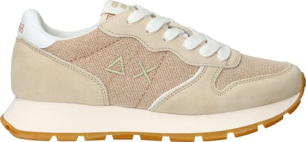 Sun68 Ally Glitter Sneakers Dames - Leren Sneaker - Beige - Maat 41
