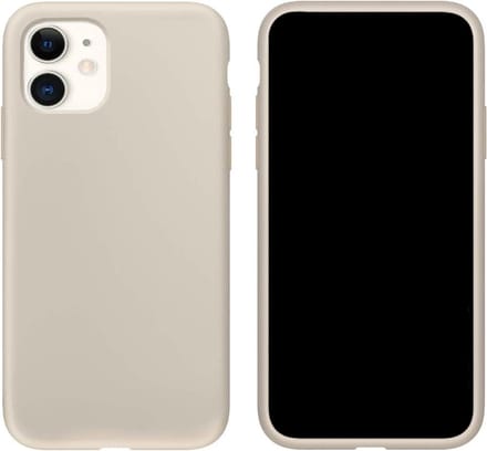 Innerlight® MobileCover+ - iPhone 12 PRO MAX - Creme Wit - Siliconen Backcover - Siliconen hoes - Geschikt als Creme iPhone 12 PRO MAX hoesje