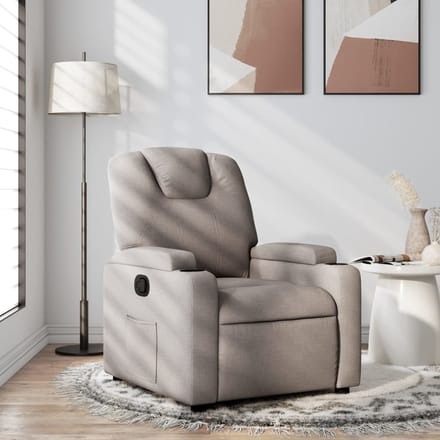 Vidaxl Klapstoel, Kleur Taupe, Bekleed met Stof