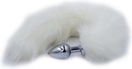 Kinky Secrets Witte Buttplug Staart - Anale Staart Voor Petplay En Furry