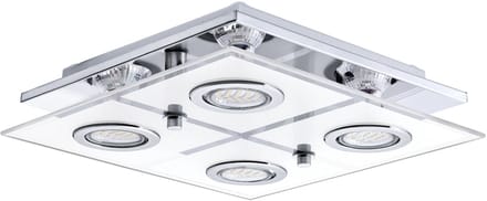 EGLO Cabo Plafondlamp - GU10 - 29 cm - Chroom/Wit