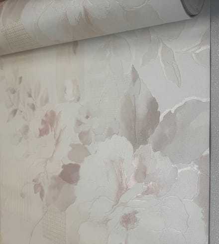 Vinyl Behang met Grote Bloemen – Roze Bloemenpatroon – 7800-58