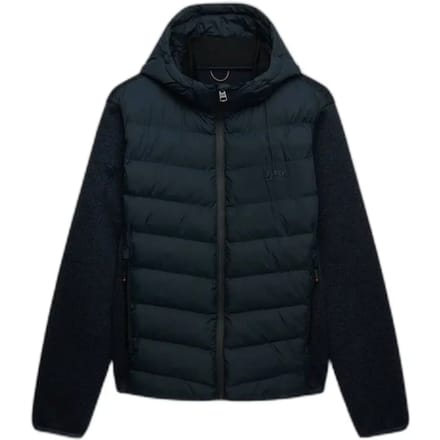 Superdry - Hybride gebreide jas met capuchon - Heren - Gewatteerde jassen