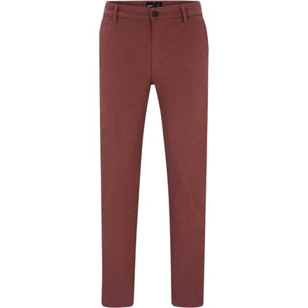 Boss Chino's voor heren van Kane met platte voorkant (Bruin)
