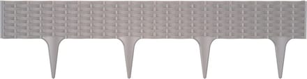 Prosperplast Graskant/tuin rand/kantopsluiting - grijs - totale lengte 3,9 meter - borderrand
