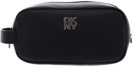 DKNY toilettas Sarah Travel Kit Black / Silver zwart