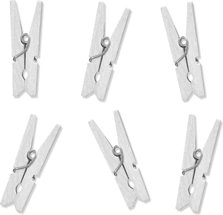 Partydeco - Knijpers wit (10st)