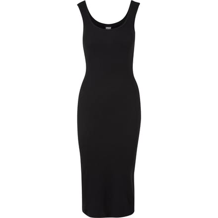 Urban Classics Rib Dames Maxi-jurk - zwart - 4XL