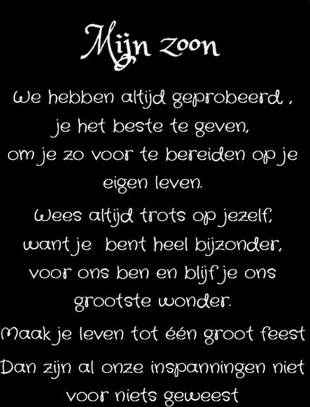 Houten Tekstbord 'Mijn Zoon' - cadeau zoon - cadeau kerst