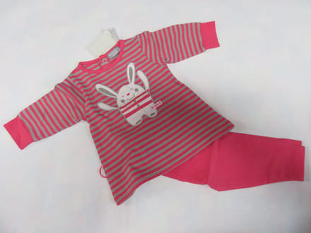 wiplala , kleedje + legging , fuchia happy ,  80- 12  maand