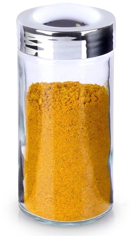 Orion - Specerijencontainer met Zeef - 80 ml - Transparant Glas - Schroefdeksel