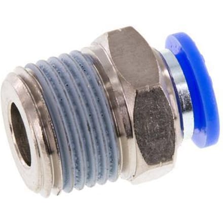 3/8'' x 1/2'' NPT Messing/PBT Insteekfitting Buitendraad NBR [2 Stuks]