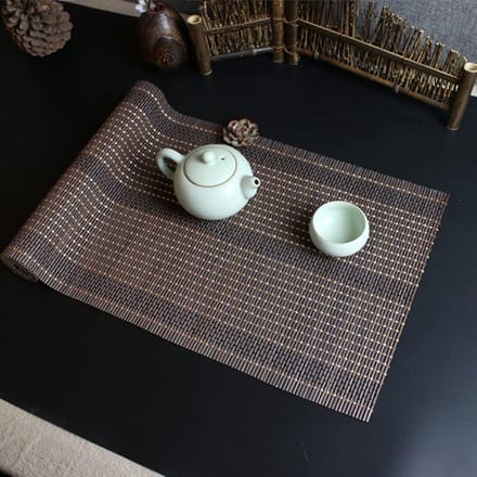 Tafelloper - Placemat Rol - Tafel Decoratie - Natuurlijk Bamboe - 30x180 cm - Bruin