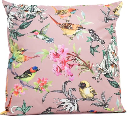 Anna's collection buitenkussen bloem - roze - 60 x 60 cm - Water en UV bestendig