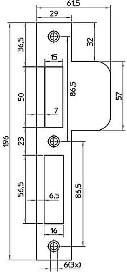Nemef Sluitplaat VP4000/17T - RVS - D1+3