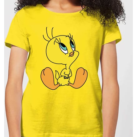 Looney Tunes Tweety Sitting Dames T-shirt - Geel - L
