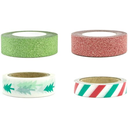 Partydeco - Decoratief Tape - Mix - X-Mas