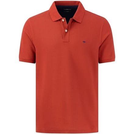 Fynch-Hatton Polo Uni Color Supima Cotton Roest / male