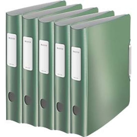 LEITZ® ordner Active Style, A4, rugbreedte 65 mm, 5 stuks, zeegroen