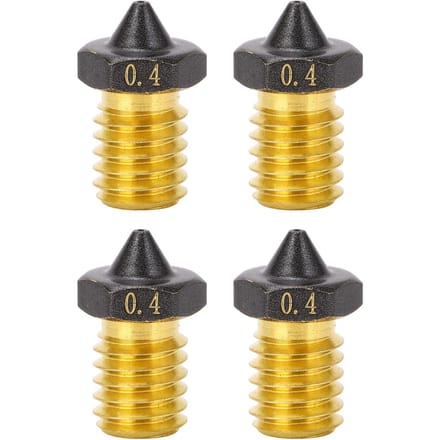 4PCS 3D Printer Nozzle Set PTFE Gecoat Hoge Doorstroom Hoge Snelheid Printen Extruder Messing Nozzle voor 0.4mm