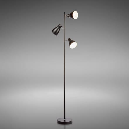 B.K.Licht - Staande lamp - met E27 fitting - zwart - kantelbaar